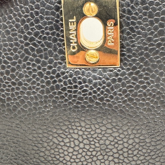 💎💯Authentic CHANEL Black Caviar Quilted Top Handle Kelly💎 - Picture 7 of 7